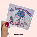 'The Horrors Persist But So Do I' Holographic Sticker