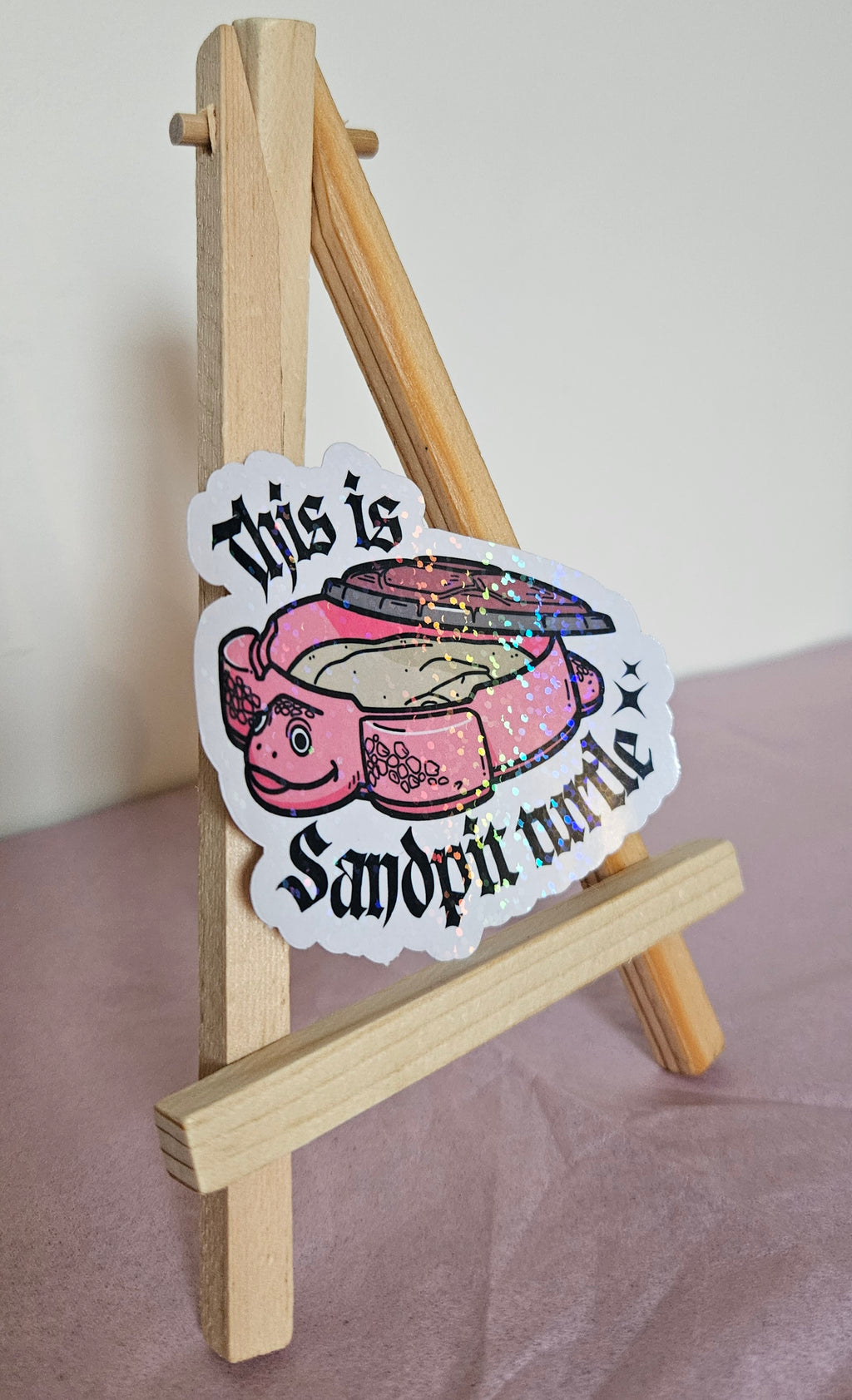 'Sandpit Turtle' Holographic Sticker
