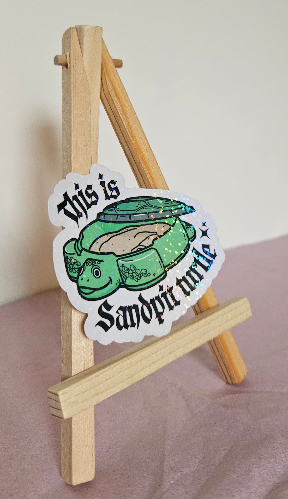 'Sandpit Turtle' Holographic Sticker