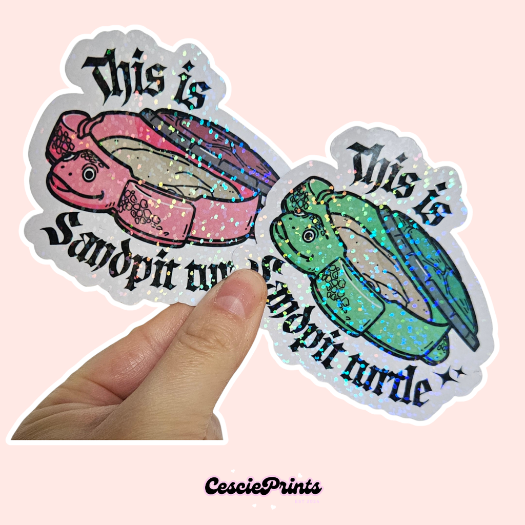 'Sandpit Turtle' Holographic Sticker