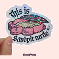 'Sandpit Turtle' Holographic Sticker