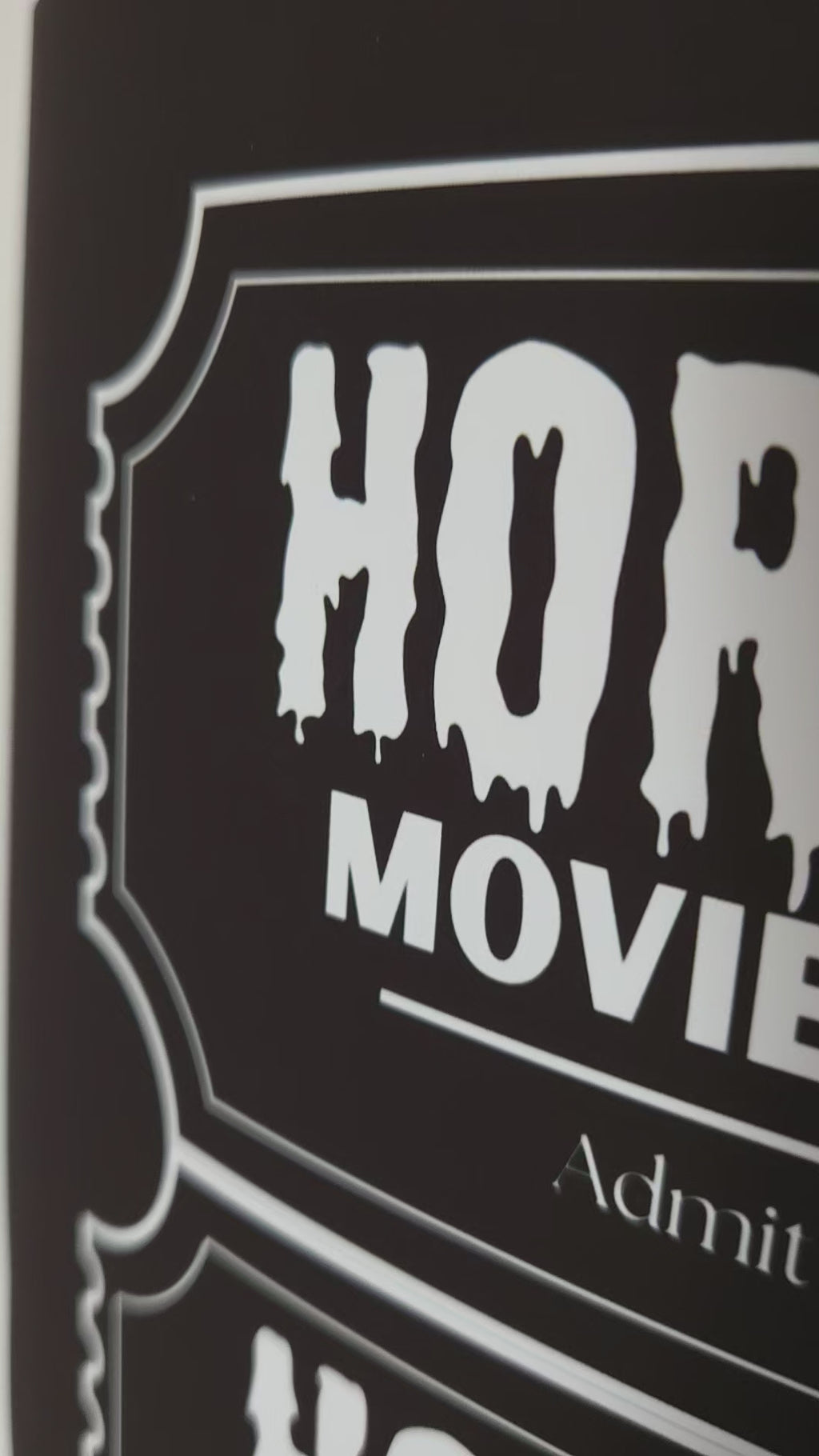 'Horror Movie Club' Movie Ticket A4 Wall Art Print