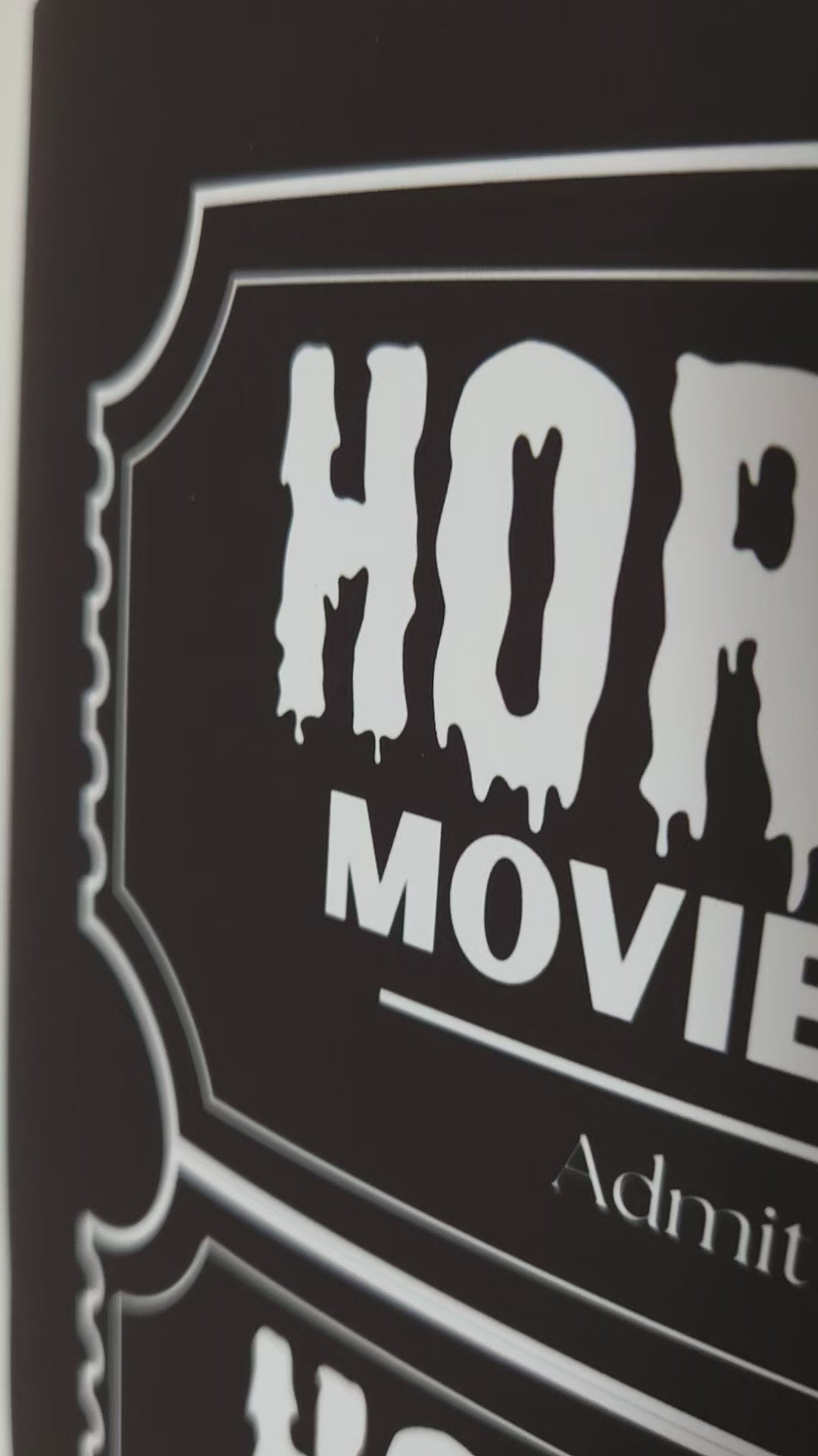 'Horror Movie Club' Movie Ticket A4 Wall Art Print