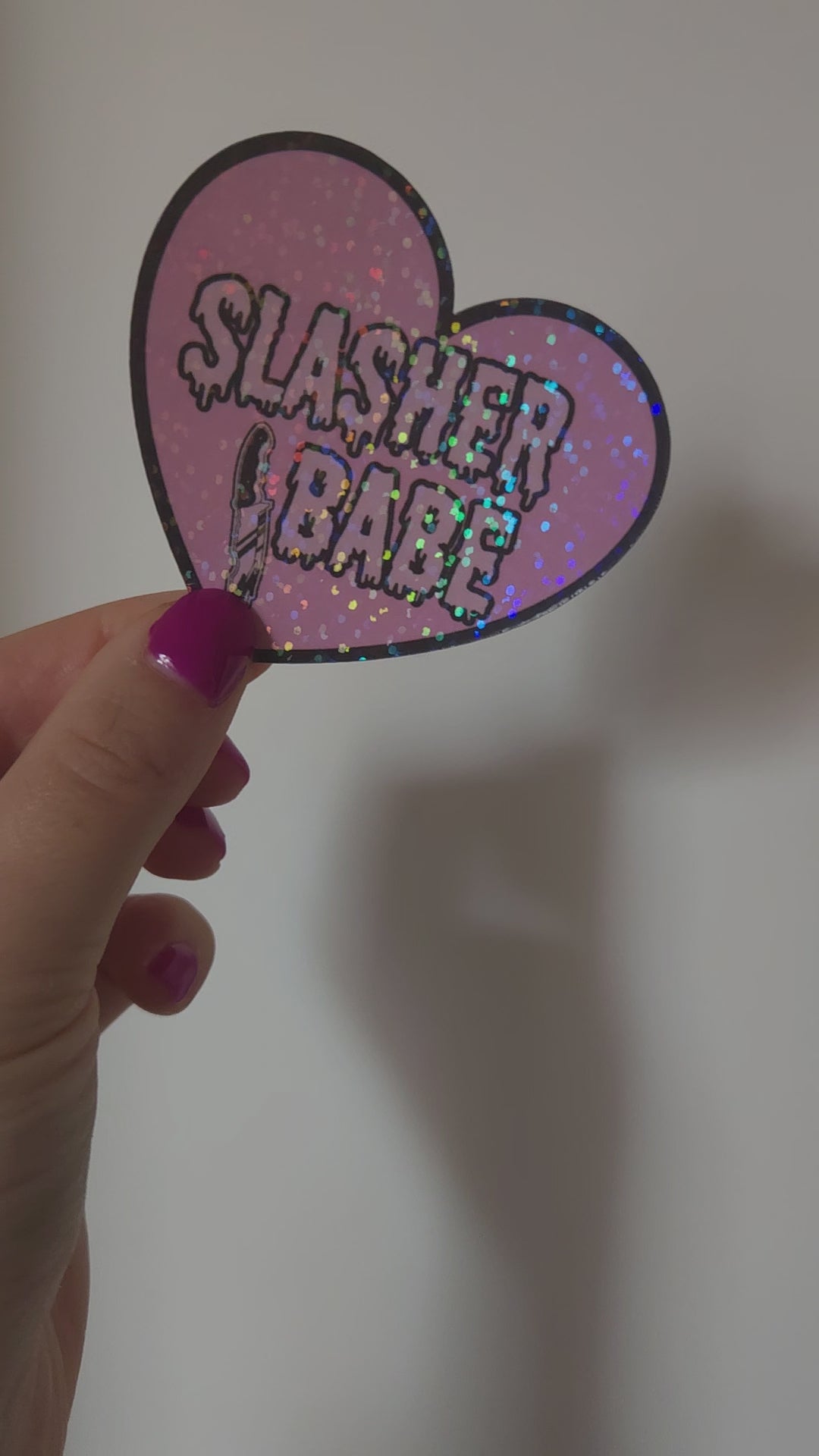 'Slasher Babe' Holographic Sticker
