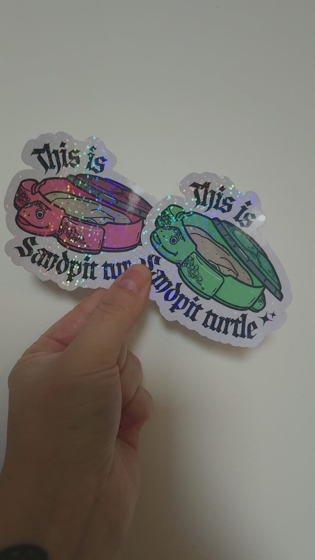 'Sandpit Turtle' Holographic Sticker