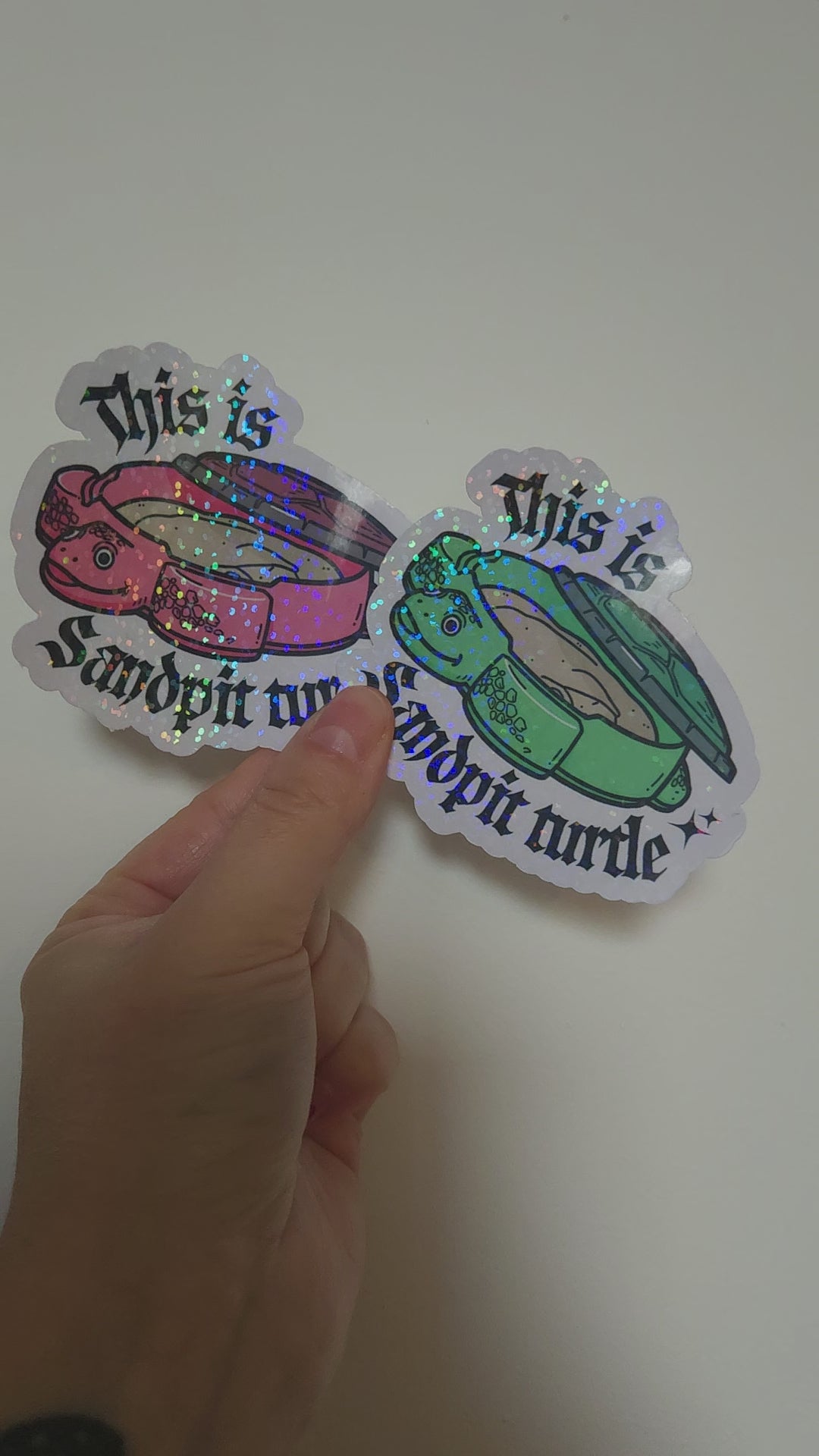 'Sandpit Turtle' Holographic Sticker