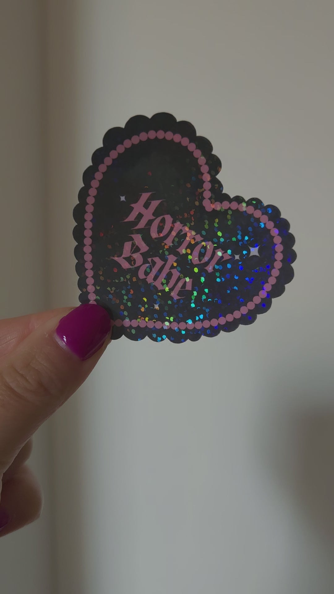 'Horror Babe' Holographic Sticker