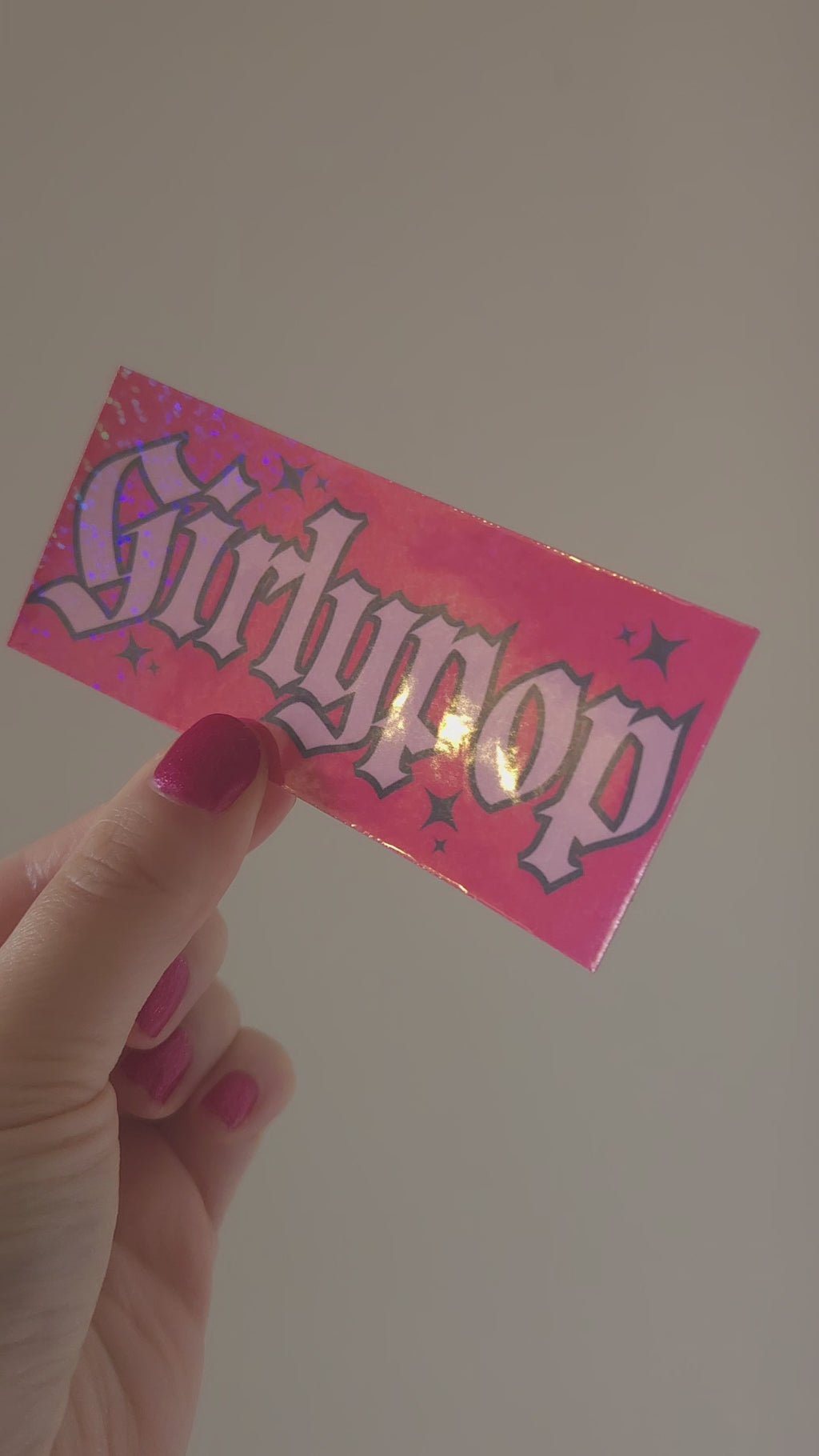 'Girlypop' Holographic Sticker