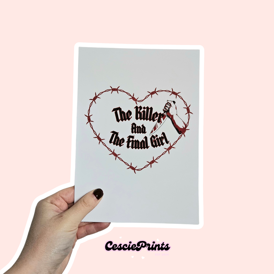 'The Killer and The Final Girl' A5 Wall Art Print