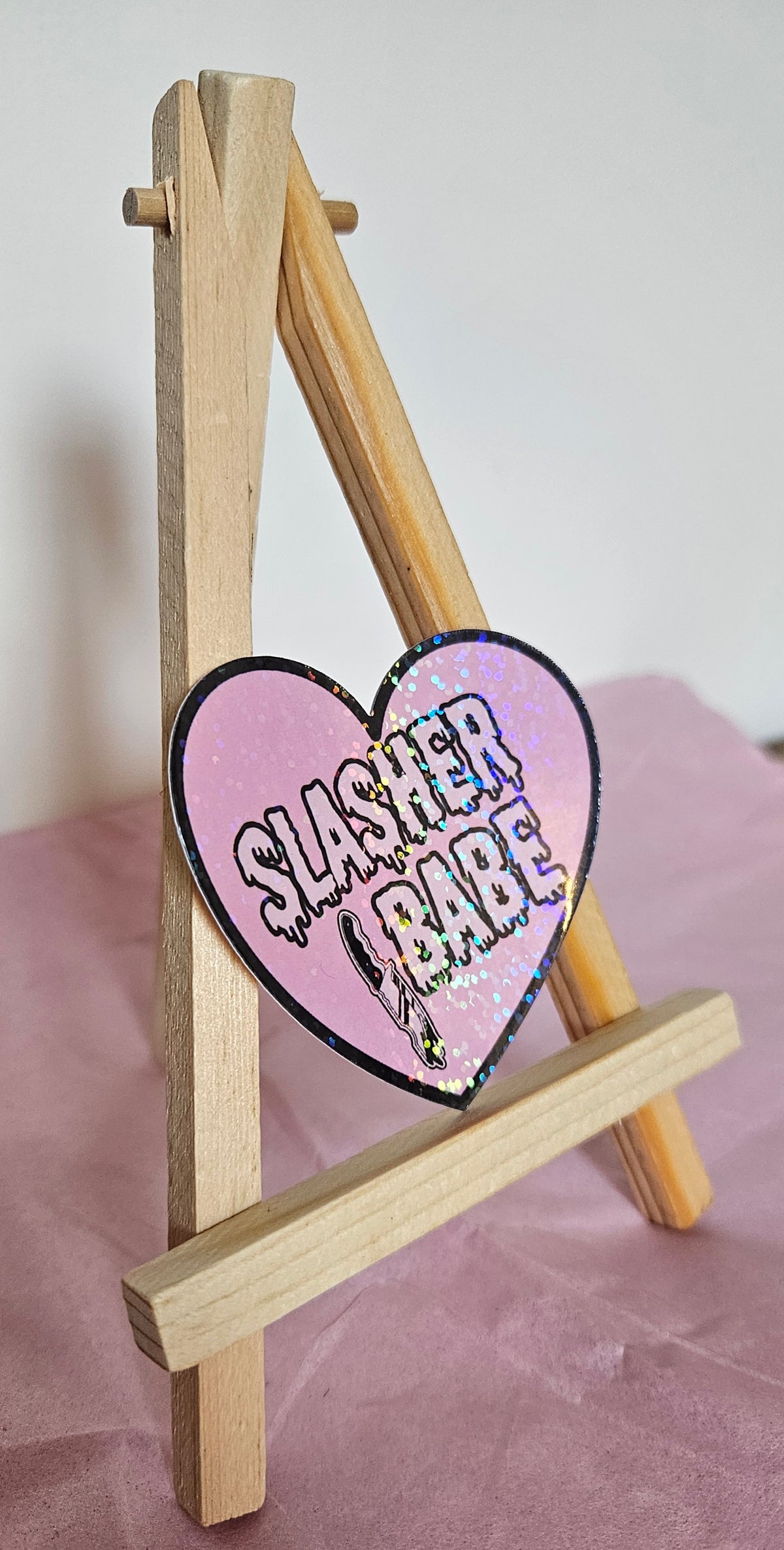 'Slasher Babe' Holographic Sticker