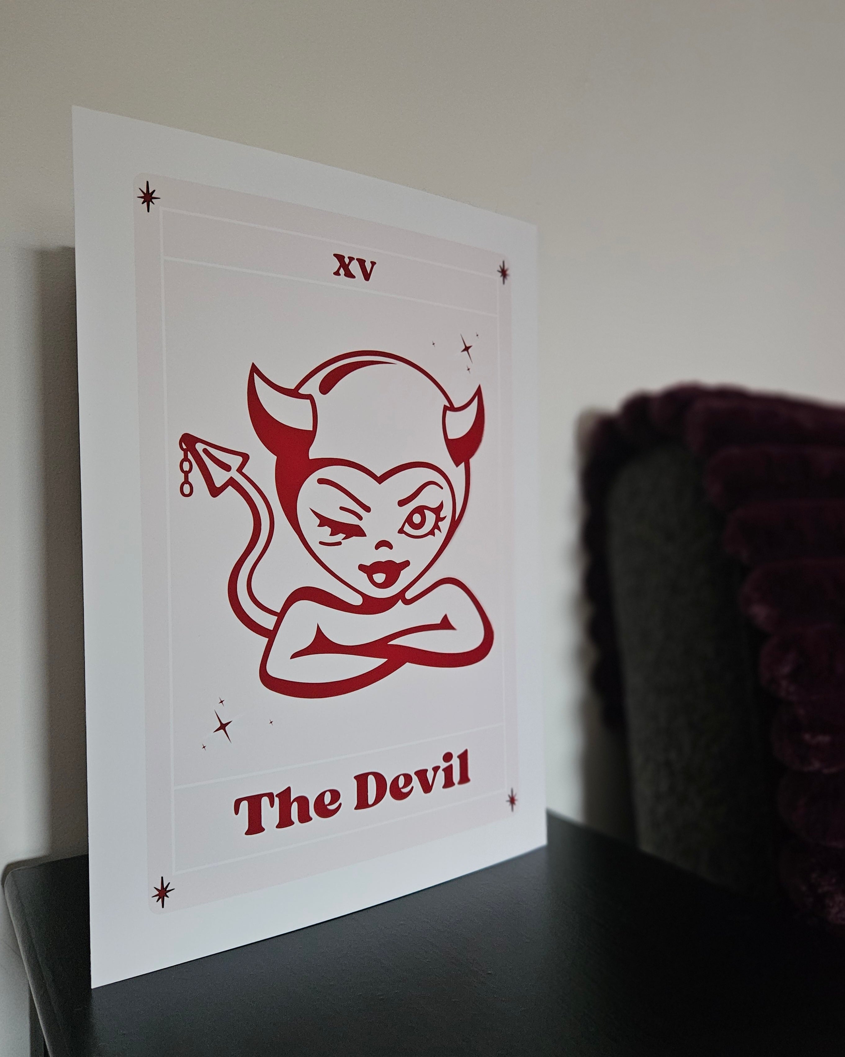 'The Devil' Tarot Card A4 Wall Art Print