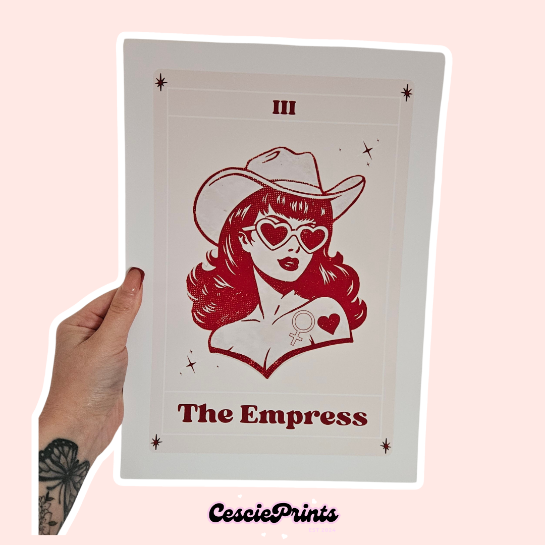 'The Empress' Tarot Card A4 Wall Art Print