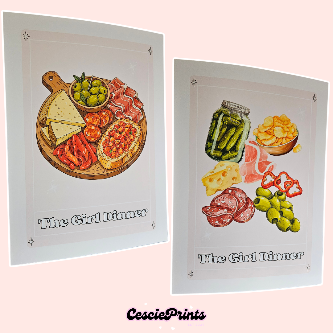 'The Girl Dinner' Tarot Card Wall Art Print