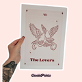 'The Lovers' Tarot Card A4 Wall Art Print