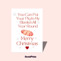 Cheeky Pig in Blanket Christmas Card
