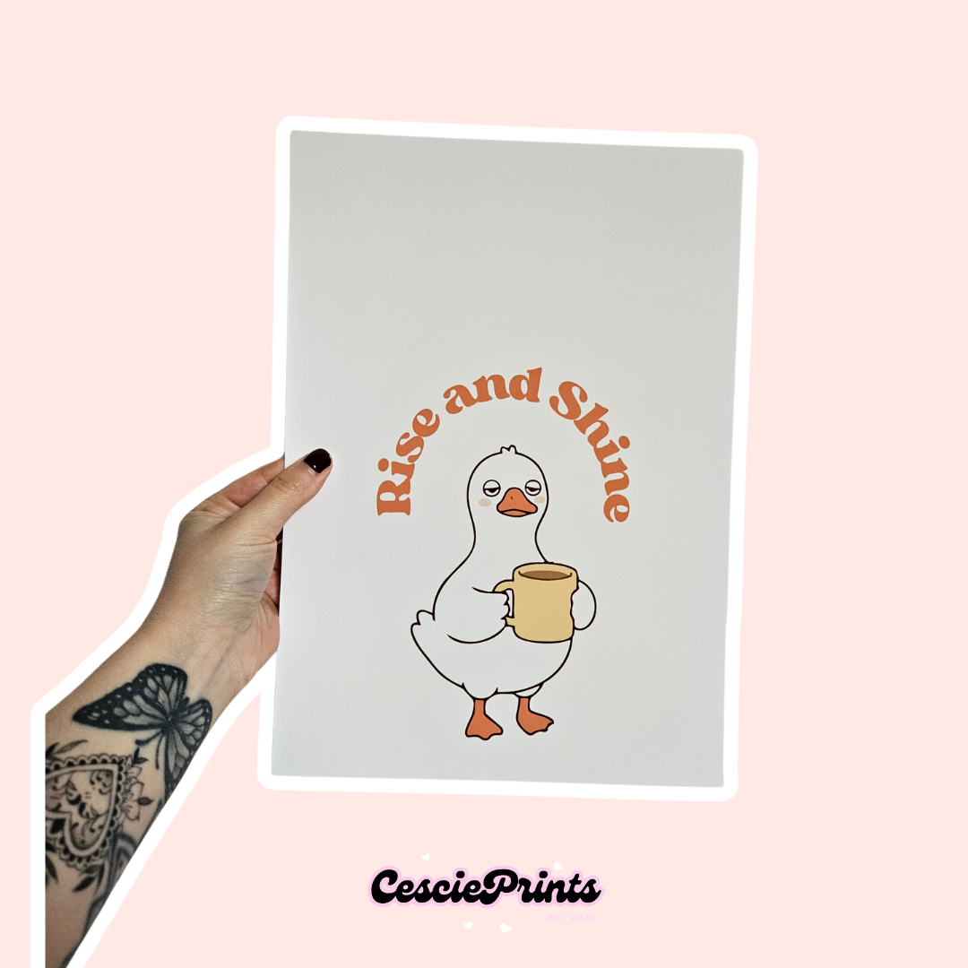 'Rise and Shine' A4 Wall Art Print