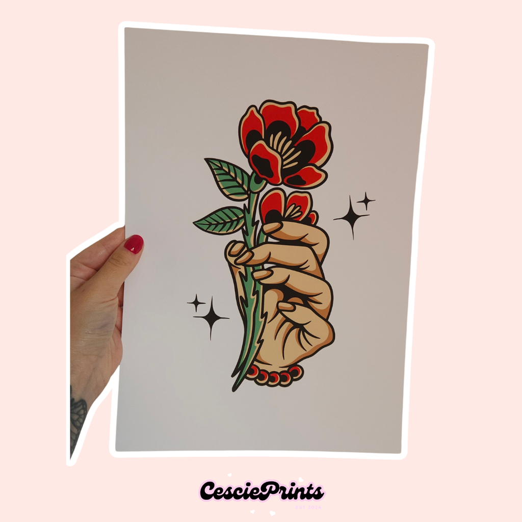 Set of 3 Tattoo A4 Wall Art Prints