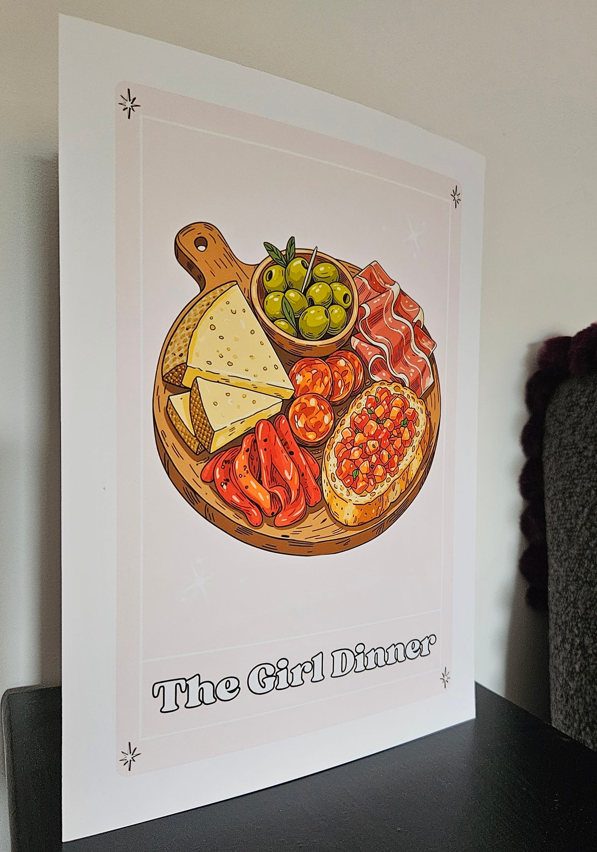 'The Girl Dinner' Tarot Card Wall Art Print