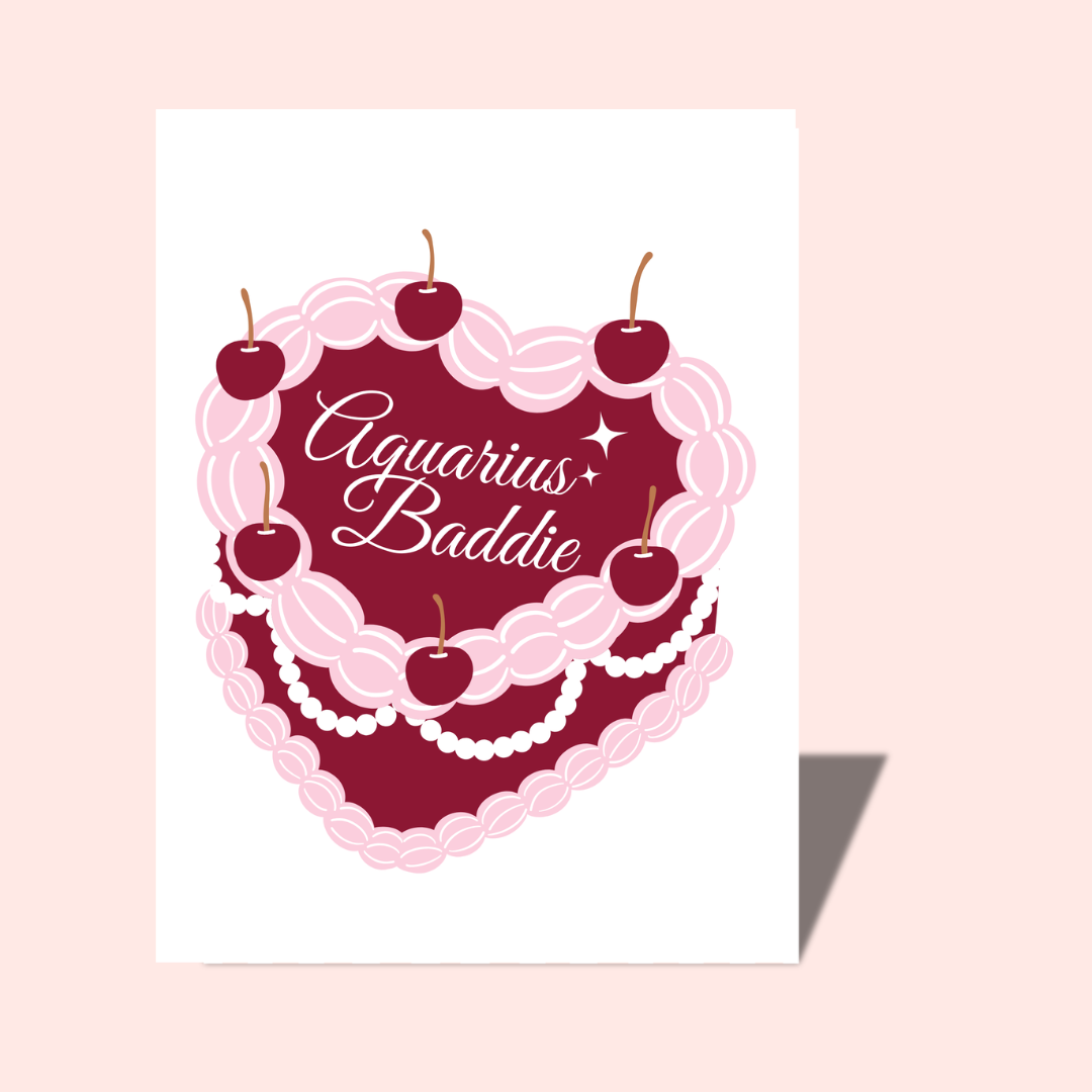 Star Sign Baddie Birthday Card