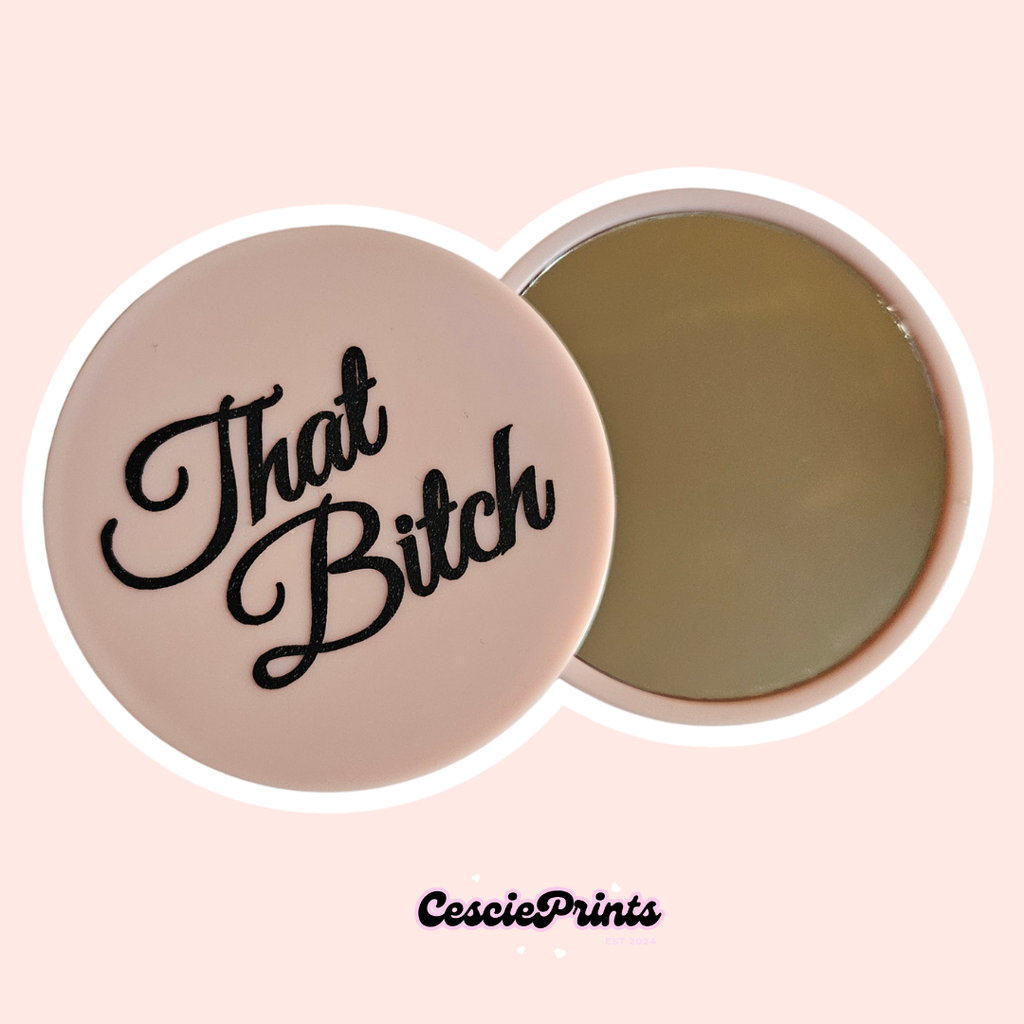 'That Bitch' Pink and Black Compact Mirror