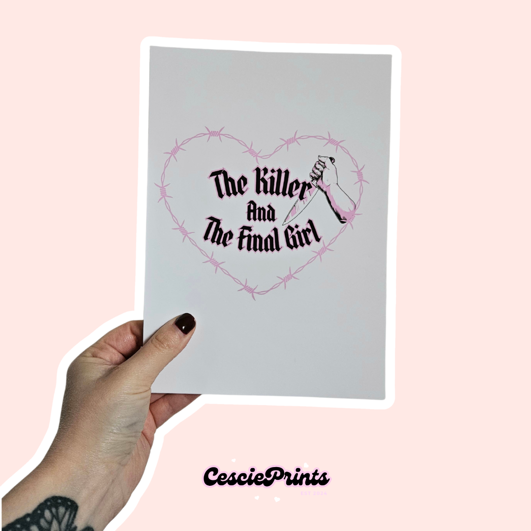 'The Killer and The Final Girl' A5 Wall Art Print