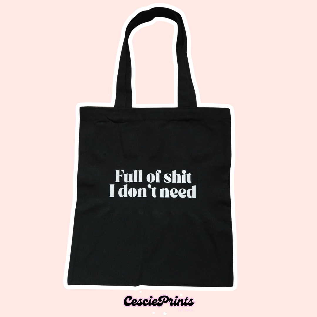 'Full of Shit' Canvas Tote Bag