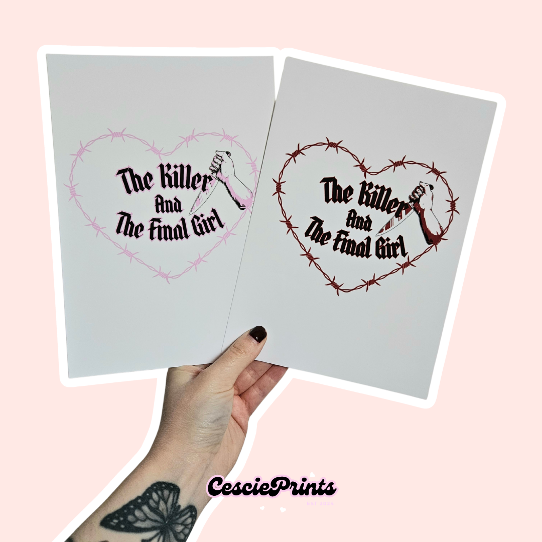 'The Killer and The Final Girl' A5 Wall Art Print