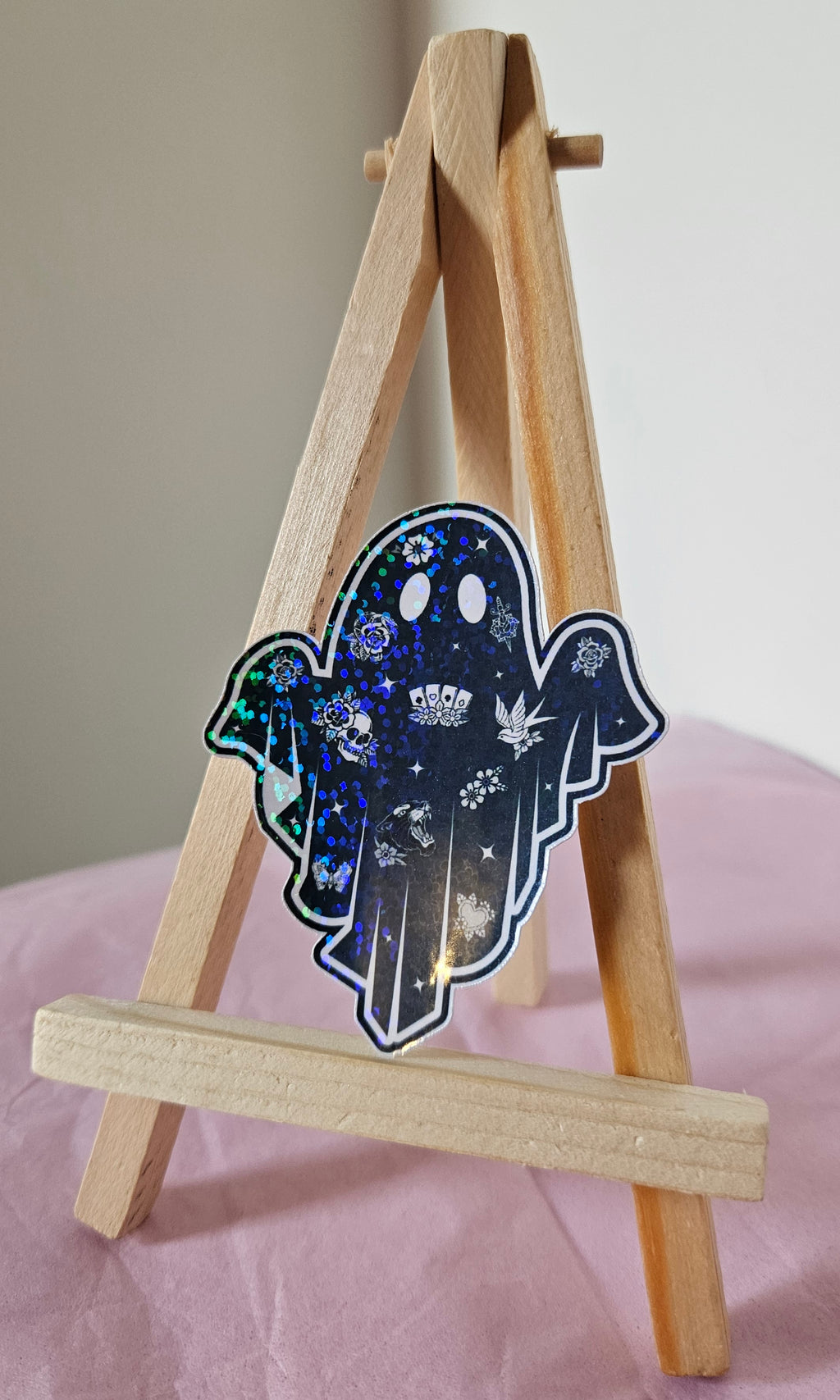 Tatted Ghostie Holographic Sticker