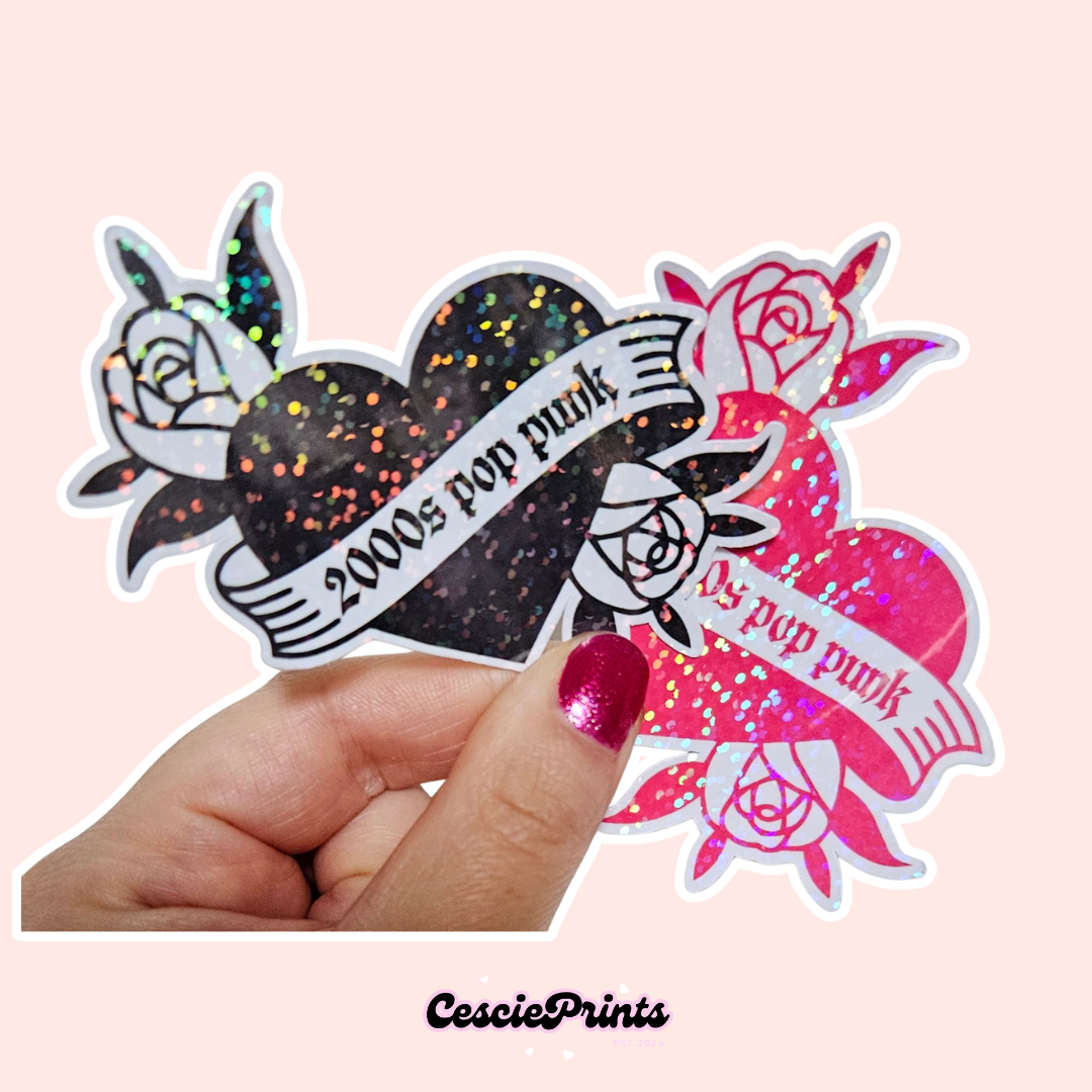 '2000s Pop Punk' Holographic Sticker