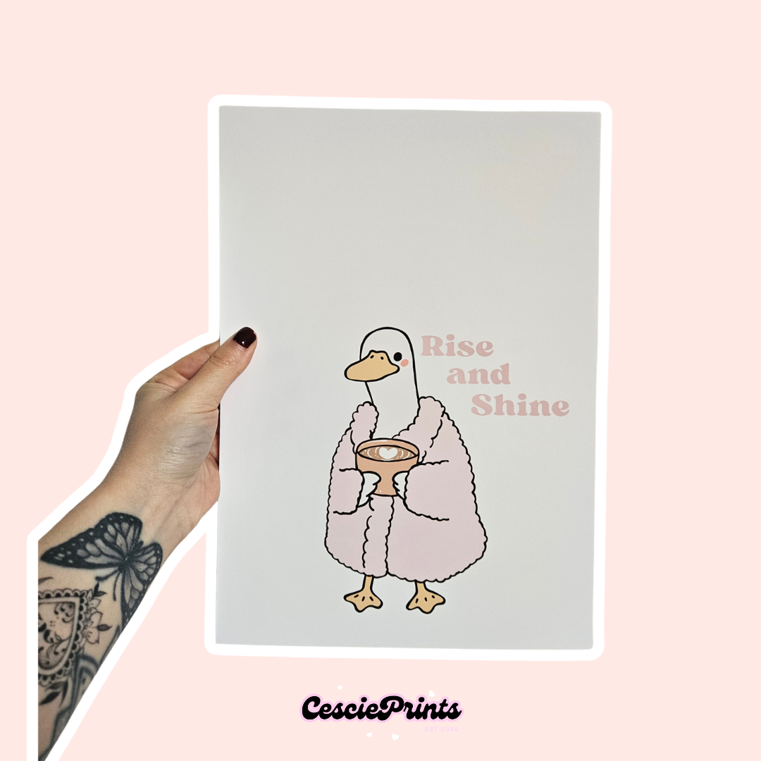 'Rise and Shine' A4 Wall Art Print