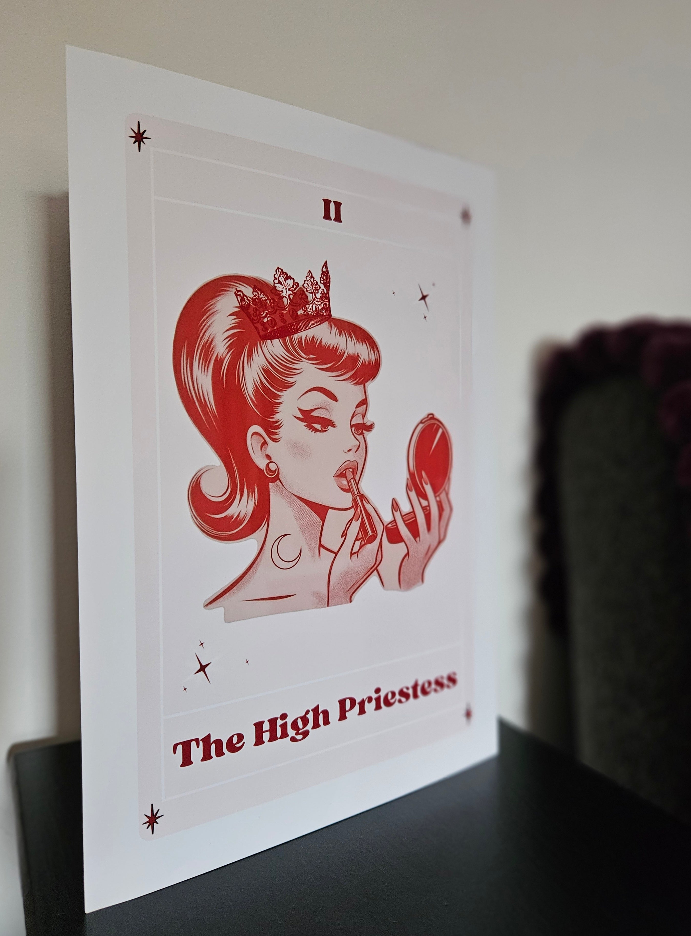 'The High Priestess' Tarot Card A4 Wall Art Print