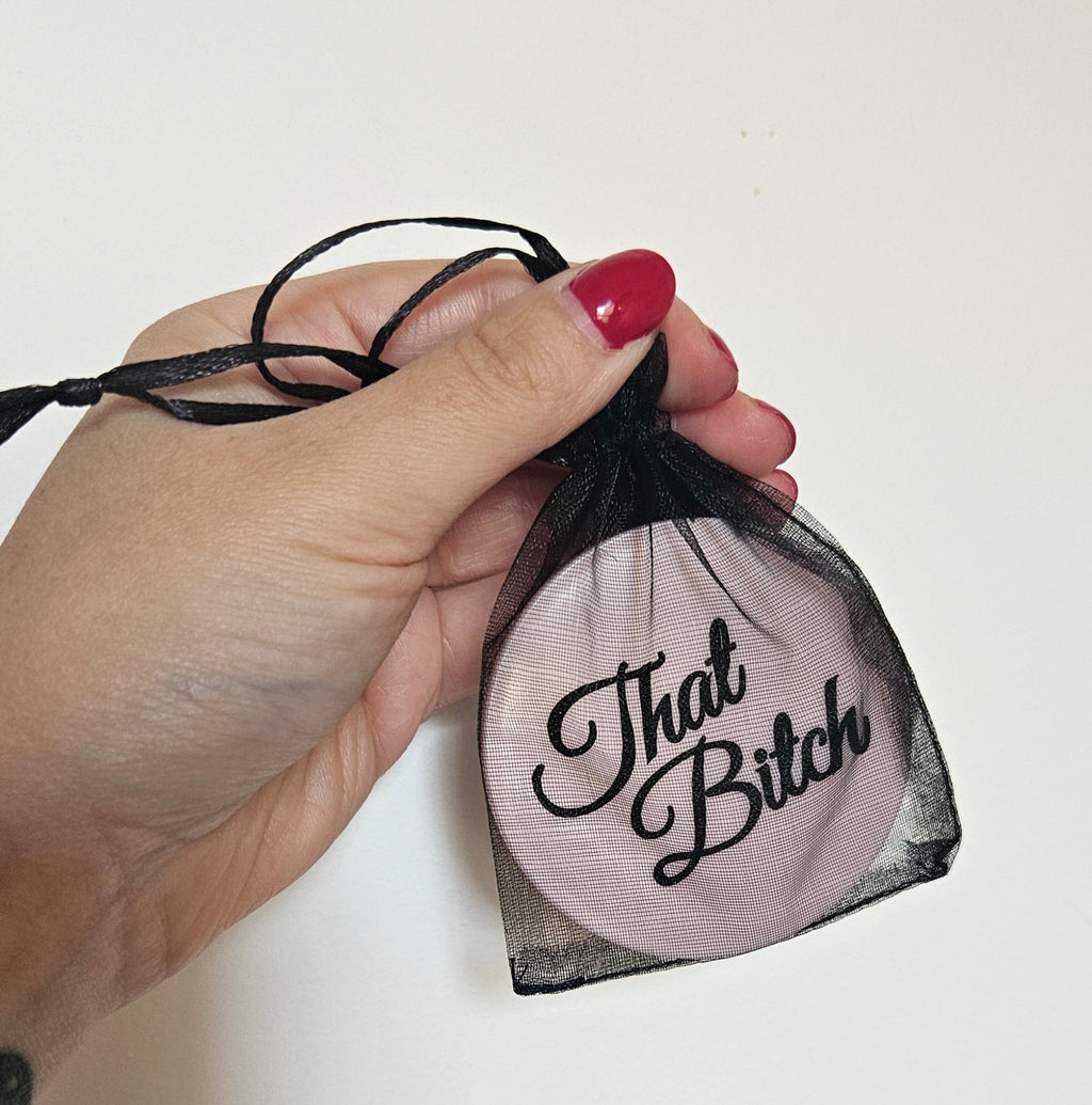 'That Bitch' Pink and Black Compact Mirror